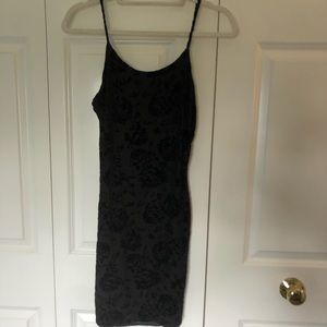 Windsor Black Mini Dress w/ velvet flower details